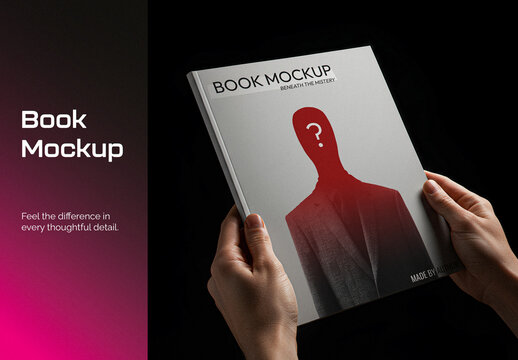 Thin Hardcover Book Mockup