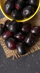 Jambul or Jamun (Syzygium cumini) isolated on white background 