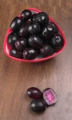 Jambul or Jamun (Syzygium cumini) isolated on white background 