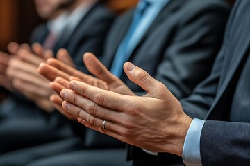 Obraz premium Businessmen clapping their hands