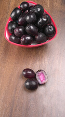 Jambul or Jamun (Syzygium cumini) isolated on white background 