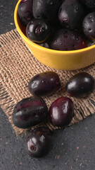 Jambul or Jamun (Syzygium cumini) isolated on white background 