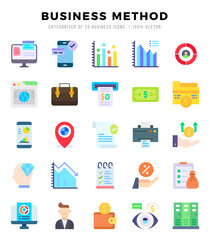 icons set. Business Method for web. app. vector illustration.