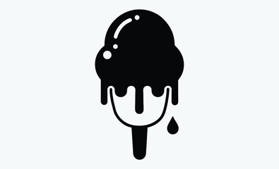 Ice cream silhouette, 4th of July ice-cream icon , vector illustration, 4th of July  of elements. USA Independence Day theme