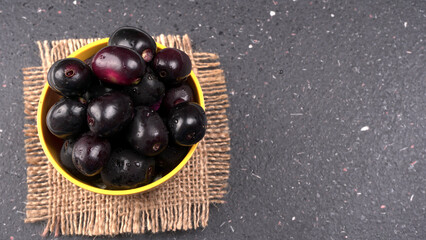 Jambul or Jamun (Syzygium cumini) isolated on white background 