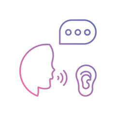 Secret Talk vector icons stock illustration