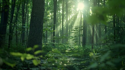 Obraz premium morning in the forest