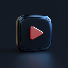 red button on black background