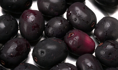 Jambul or Jamun (Syzygium cumini) isolated on white background 