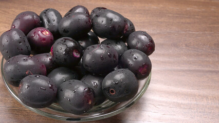 Jambul or Jamun (Syzygium cumini) isolated on white background 