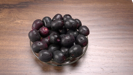 Jambul or Jamun (Syzygium cumini) isolated on white background 
