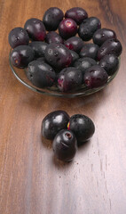 Jambul or Jamun (Syzygium cumini) isolated on white background 
