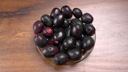 Jambul or Jamun (Syzygium cumini) isolated on white background 