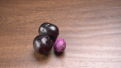 Jambul or Jamun (Syzygium cumini) isolated on white background 