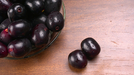 Jambul or Jamun (Syzygium cumini) isolated on white background 