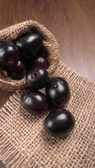 Jambul or Jamun (Syzygium cumini) isolated on white background 