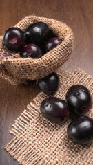 Jambul or Jamun (Syzygium cumini) isolated on white background 