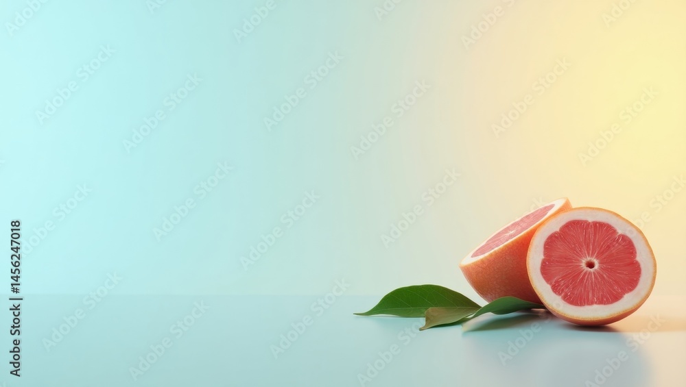 Poster type ii collagen. grapefruit represents integrity. isolated background, copyspace.. grapefruit sits 