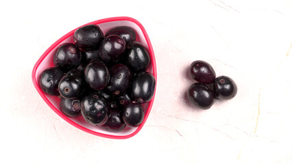 Jambul or Jamun (Syzygium cumini) isolated on white background 