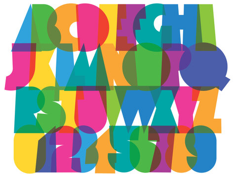 A set of simple, thick humorous geometric letterform fonts with a holiday and party theme. Latin alphabet letters and numbers. No AI used.