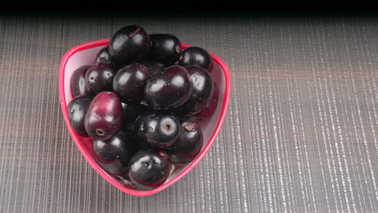 Jambul or Jamun (Syzygium cumini) isolated on white background 