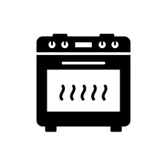 Fototapeta premium Black and White Oven with Rising Heat