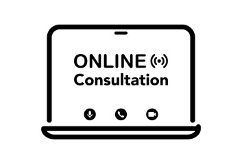 Online medical consultation. Customer Support Service. Online consultation vector icons.