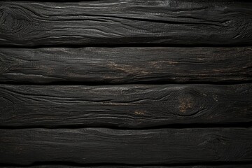 Obraz premium Dark, horizontal wooden planks, rich texture Intricate wood grain, deep black tones with hints of bronze