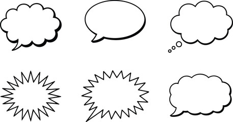 Speech Bubbles and Comic Effects Vector Icon Set