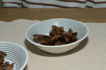 鶏レバーの和風炒め物