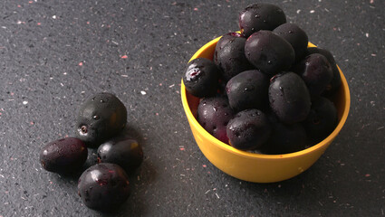 Jambul or Jamun (Syzygium cumini) isolated on white background 