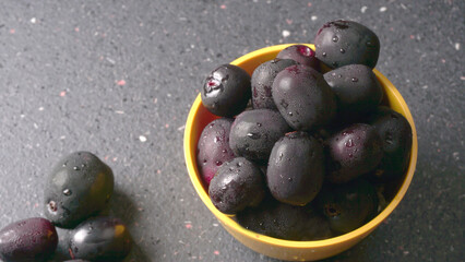 Jambul or Jamun (Syzygium cumini) isolated on white background 