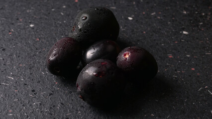 Jambul or Jamun (Syzygium cumini) isolated on white background 