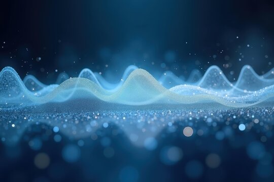 Ominous ocean depths. Darkness reigns as turbulent waves evoke sense of foreboding amidst mysterious oceans depth.