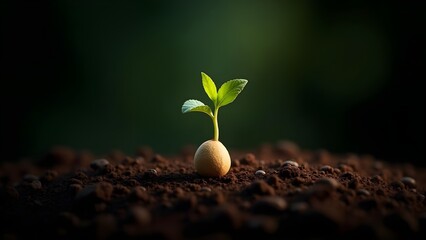 Emerging Seedling: New Life Sprouts from Earth, Symbolizing Growth, Hope, and the Beauty of Nature