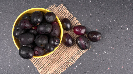 Jambul or Jamun (Syzygium cumini) isolated on white background 