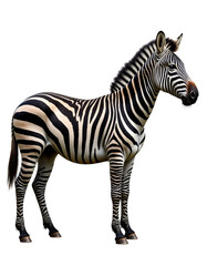 Zebra Illustration with Transparent Background