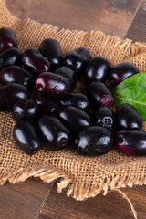 Jambul or Jamun (Syzygium cumini) isolated on white background 