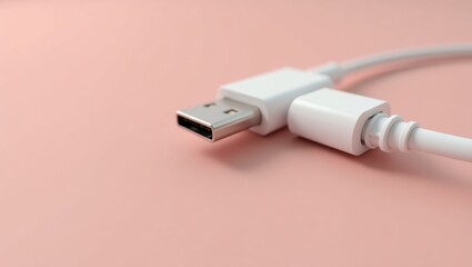 Fototapeta premium Fast Charging Cable. usbc Juice jacking usb-a usb-d Usb-c hub 3 in 1 charger caldigit Carlinkit oivo Cutix White USB connectors close-up technology ga