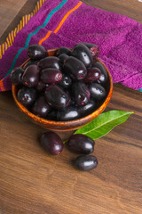 Jambul or Jamun (Syzygium cumini) isolated on white background 