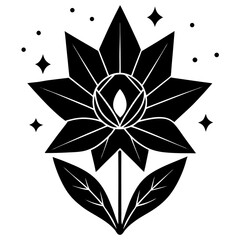 Obraz premium black and white flower