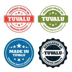Obraz premium Tuvalu Made Products. Premium Quality Seals and Stamps