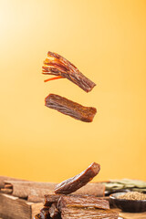 Dried beef jerky, beef strips