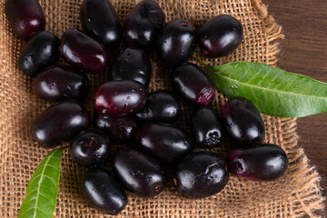 Jambul or Jamun (Syzygium cumini) isolated on white background 