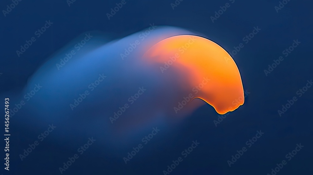 Poster A unique abstract composition depicting a glowing celestial orb