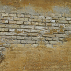 Stucco clad masonry in a standing brick bond pattern, abstract texture background design. Seamless vector art. 