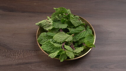 Ginger root vegetables and fresh mint leaves Concept health diet.

