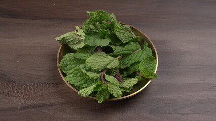 Ginger root vegetables and fresh mint leaves Concept health diet.

