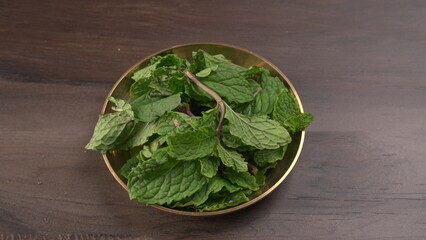 Ginger root vegetables and fresh mint leaves Concept health diet.
