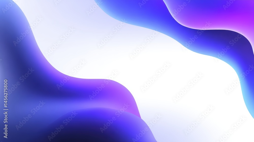 Poster elegant abstract purple-blue gradient with flowing waves creating a trendy design suitable for logos